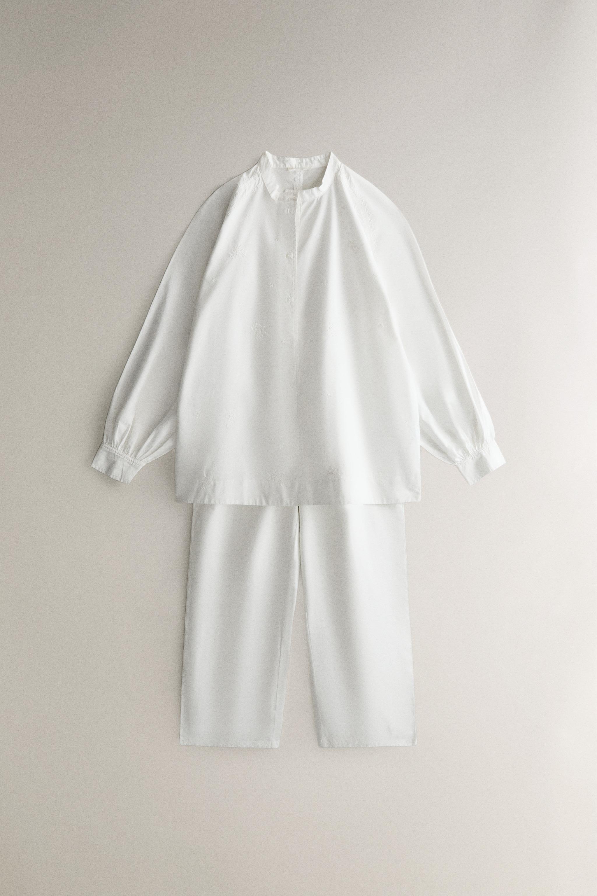 CHEMISE EN COTON BRODÉE